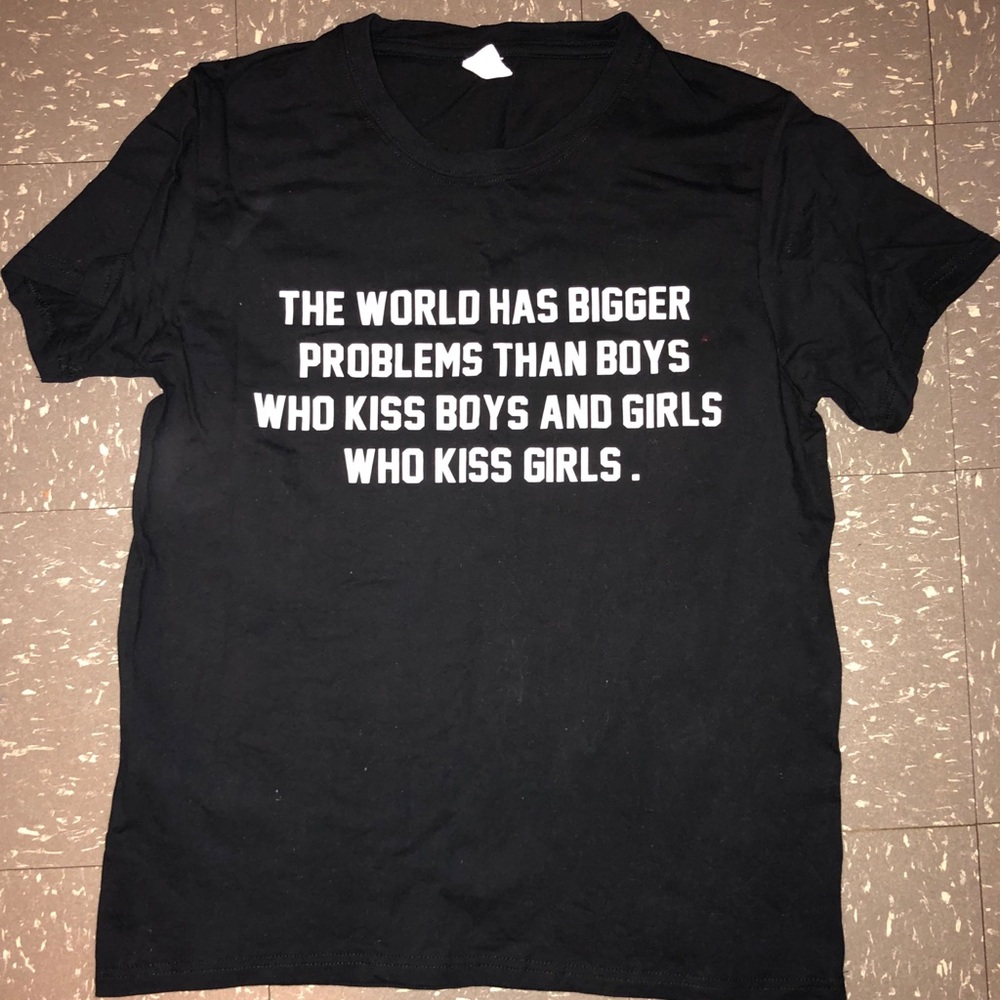 Black graphic T-shirt